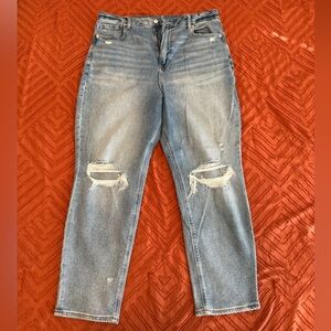 American Eagle Outfitters Blue Boyfriend Jeans Distressed